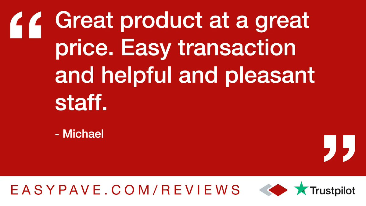 easypave's tweet photo. Another happy customer. Thanks so much, Michael! Whatever your paving needs, we're here to help. Visit our website to browse our products and drop us a line to place an order.

🔗  https://t.co/RKewW82vy1 https://t.co/PIggS5ycBP