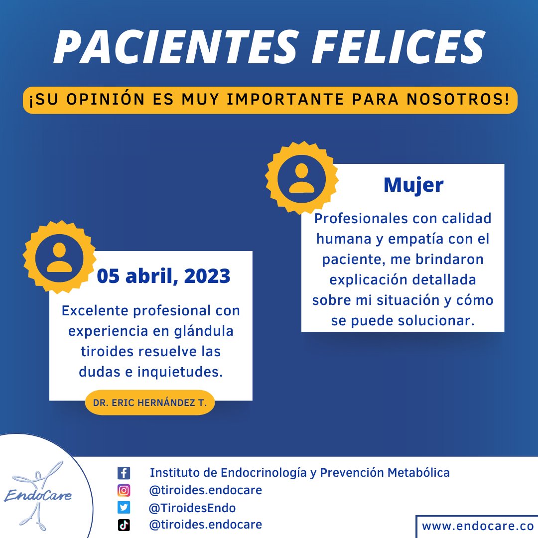 TiroidesEndo's tweet photo. 💙Para Endocare, siempre será un placer estar al servicio de todos ustedes👌🏽👥.

#tiroides #endocare #pacientes #atencionalcliente #google #opinion #pacientesfelices #comentarios #reseñasgoogle #doctoralia #ServicioALaComunidad  #reviews #feedback #happypatients #survey https://t.co/aBB5Cev2uz