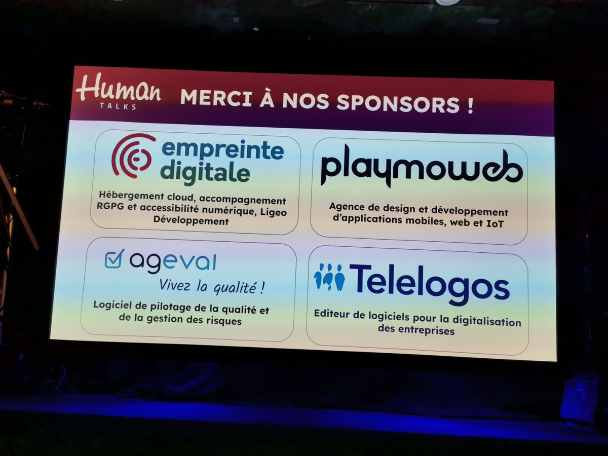 La nouvelle session des <a href="/HumanTalks/">Human Talks</a> #Angers se prépare à vous accueillir au Joker’s Pub 🙌

Merci beaucoup à nos sponsors @empr1tedigitale <a href="/AgevalSolutions/">Logiciel AGEVAL</a> <a href="/playmoweb/">Playmoweb</a> et <a href="/TELELOGOS_MDM/">TELELOGOS_EMM</a> qui soutiennent l’événement !