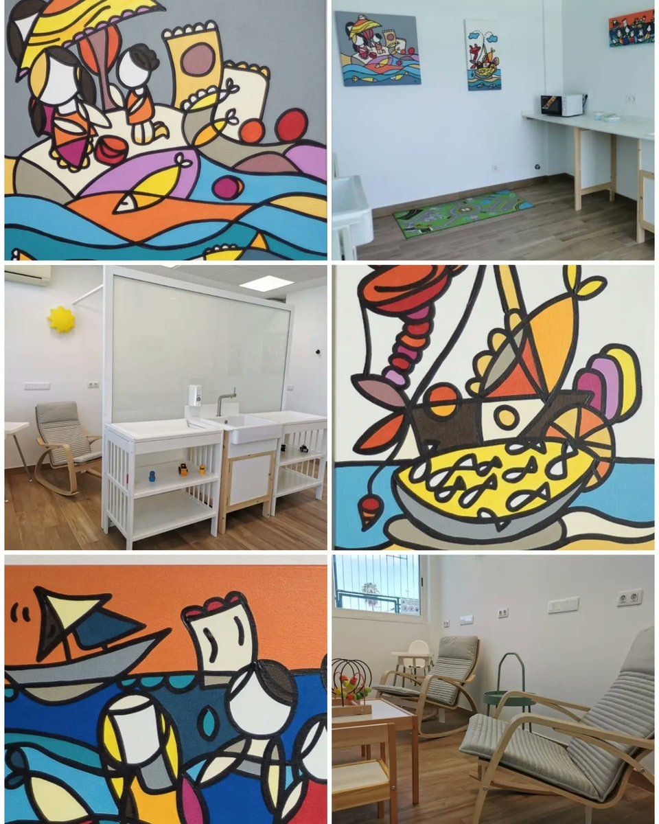 Funcional, diáfana, práctica y con un toque de Glezcón (mucho cariño y color). La nueva sala de lactancia del  <a href="/RCNGC/">rcngc</a> ya está disponible.
🖌️❤️✨
#rcngc #glezcon #acrylicpaint #ergoartist #glezconcollection #grancanaria