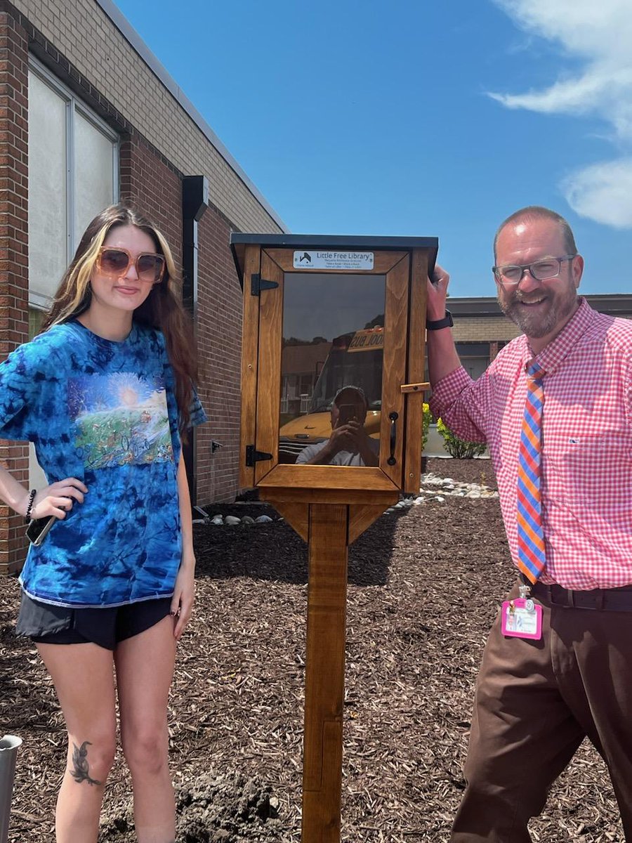 Thank you Carly Bossuot for the amazing Little Library for Camelot!!! 📚📖💜 #LittleLibrary #CommunitySupport #WeAreTheKnights