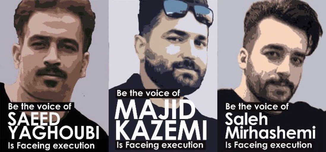 Bijan63's tweet photo. #Iran:
Update: Het Hooggerechtshof vd stad Isfahan heeft de doodvonnissen v 3 demonstranten, #MajidKazemi, #SaeedYaghoubi en #SalehMirhashemi, definitief bekrachtigd.
Tegen hun vonnissen is geen beroep meer mogelijk
Hun leven is in acuut gevaar.
Wees svp hun stem. #IranRevoIution https://t.co/6yXGcy6D1p