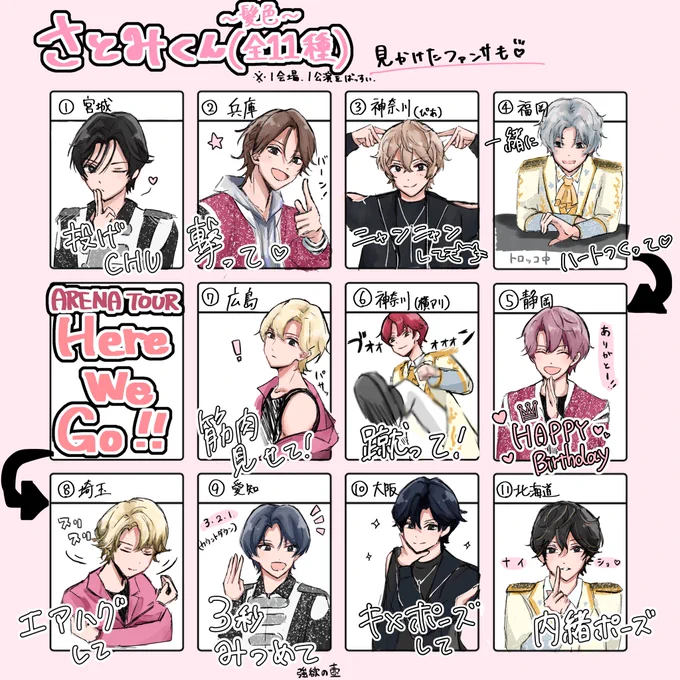 改めまして、全44公演完走お疲れ様でした…!!✨ そして、毎会場違う髪色(公演によっては髪型も)で楽しませてくれてありがとうございました😌💗  ファンサ姿、髪色、色んなさとみくんを見れて幸せでした☺️🫶🏻  ̖́-  #さとみくん #さとみギャラリー #すとぷりアリーナツアー2023