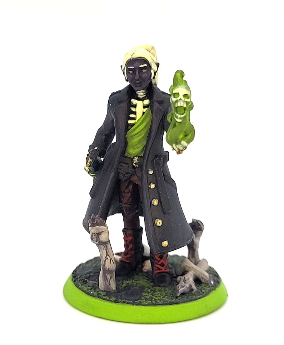 magpie_minis's tweet photo. A rather stylish bard/necromancer. As usual, mini made with @HeroForgeMinis! #ArtistOnTwitter #miniaturepainting https://t.co/v2ap4fLPhH