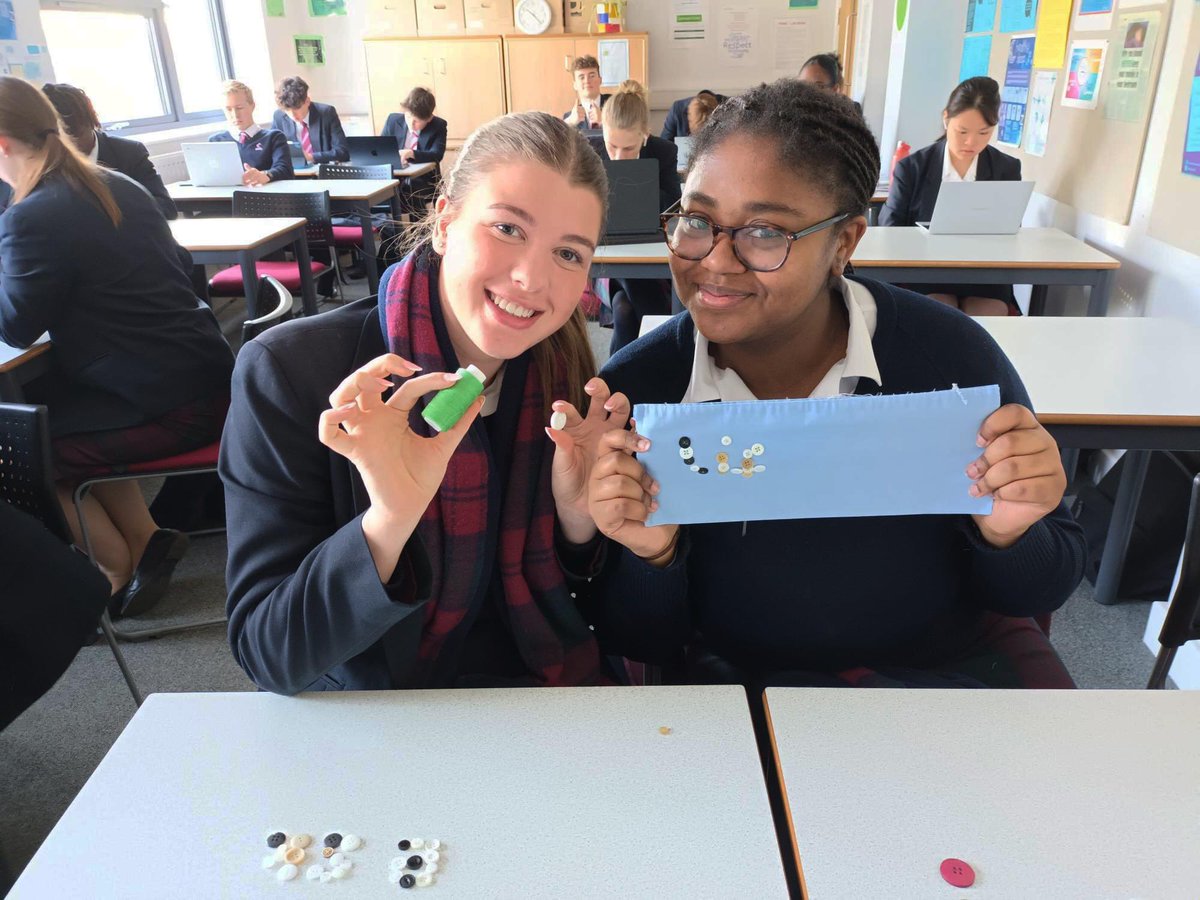 BromsEnrichment's tweet photo. Fifth Form pupils are learning sewing techniques during their Life Skills session. #BromsLifeSkills #BromsFifthForm https://t.co/F2GwnMotQn