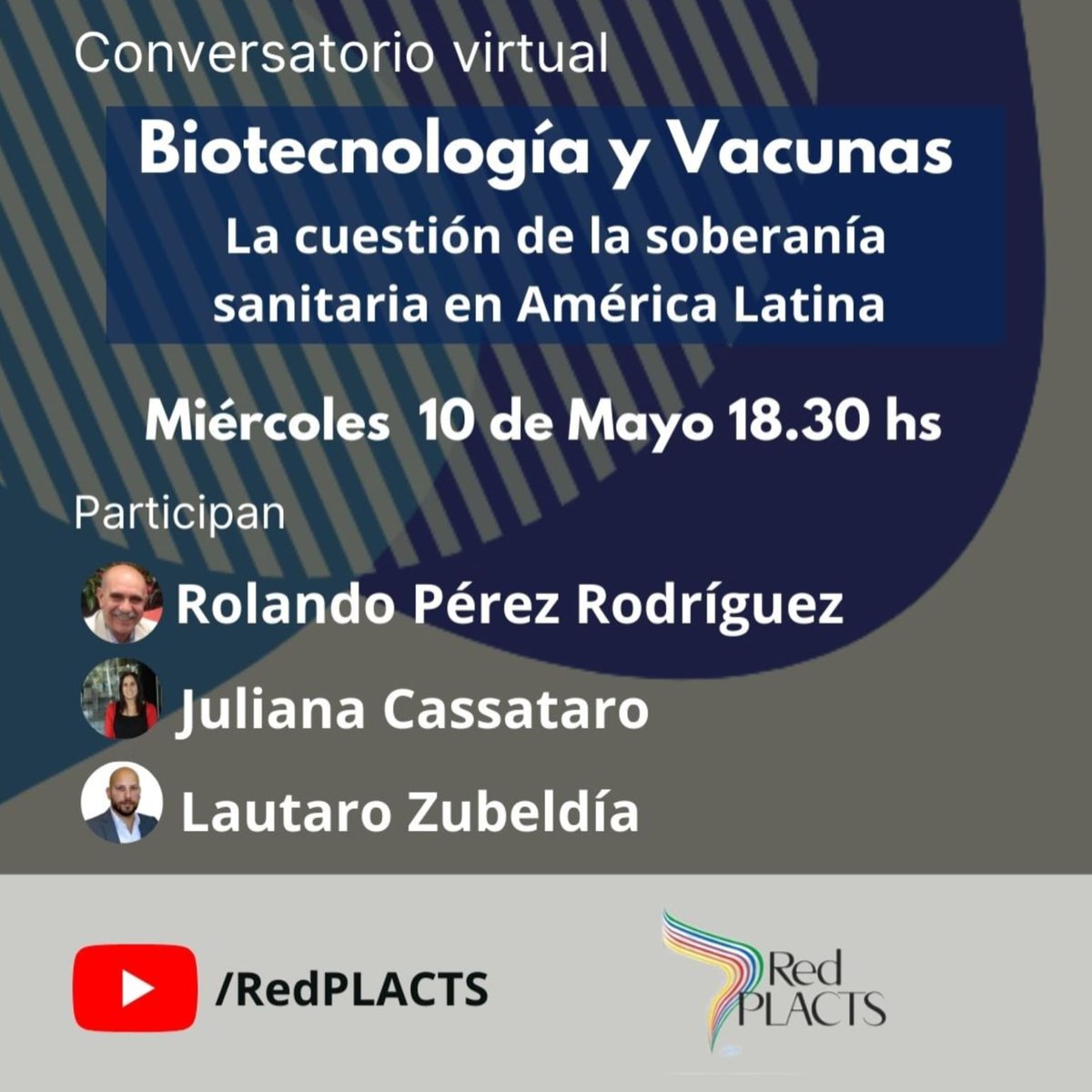 PlactsRed's tweet photo. ¿Ya agendaste el conversatorio sobre biotecnología, vacunas y soberanía sanitaria? ¡Es mañana! 💉
Suscribite al canal de #YouTube de la Red #PLACTS para no perderte ninguno de nuestros eventos 👇✨
https://t.co/hH5fyj6eFd https://t.co/oLnRKcnjDl