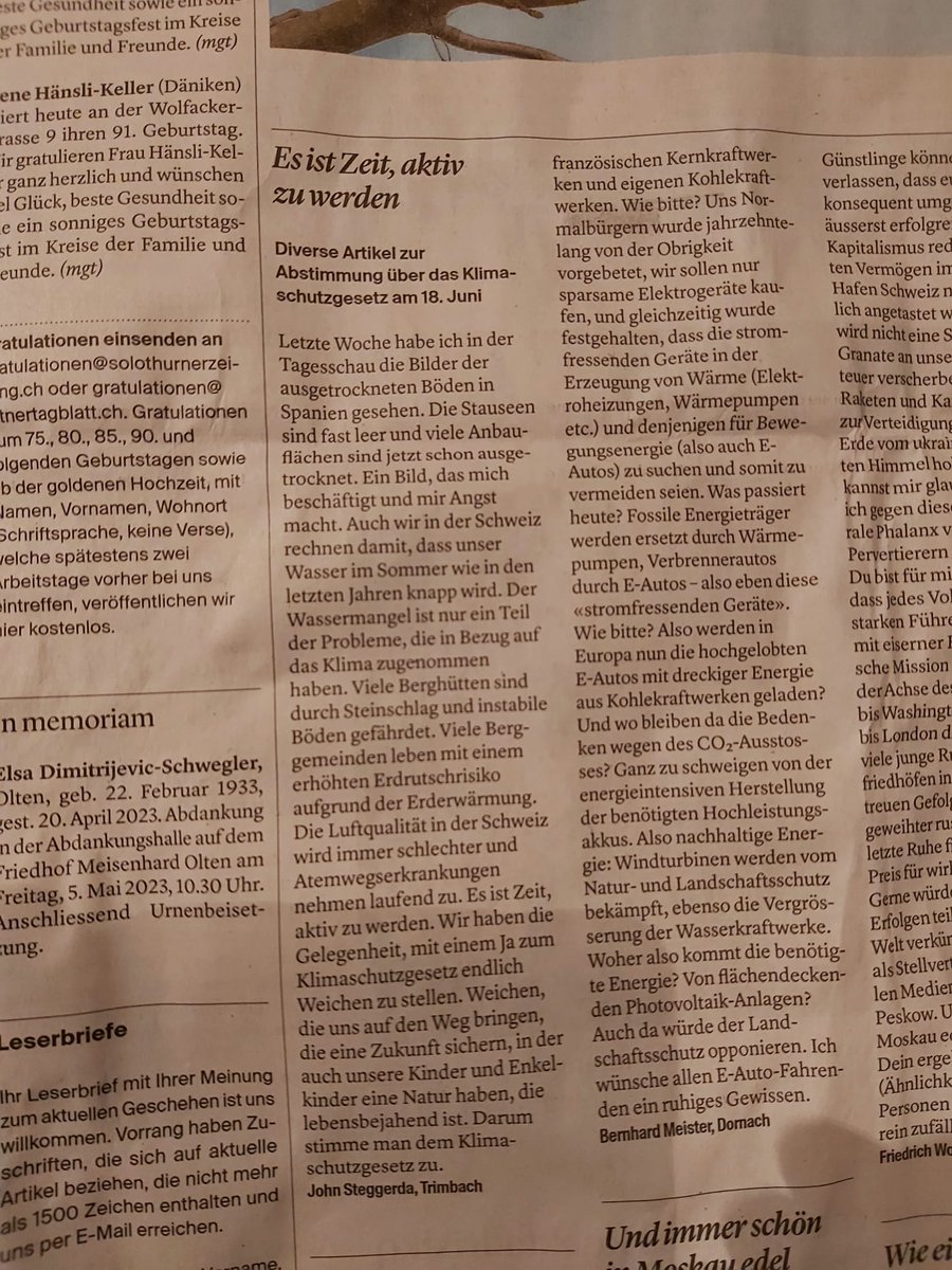Wir alle können mithelfen, dass unsere Umwelt wieder lebensbejahend wird.  JA zum @Klimaschutzgesetz !