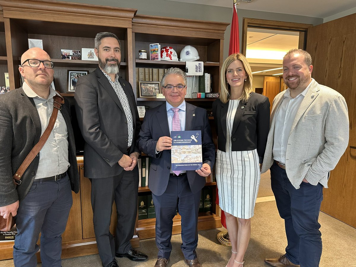 Conversations between <a href="/STEHBASSOC/">St.Thomas & Elgin Home Builders’ Association</a> and <a href="/LHBA_/">London Home Builders</a> with MP <a href="/fsorbara/">Francesco Sorbara</a> today as <a href="/CHBANational/">CHBA National</a> leaders meet with several members of parliament, strengthening housing leadership and enhancing a holistic approach. 
#CHBAonTheHill
#HousingAffordability
#cdnpoli #innovationbeforeregulation