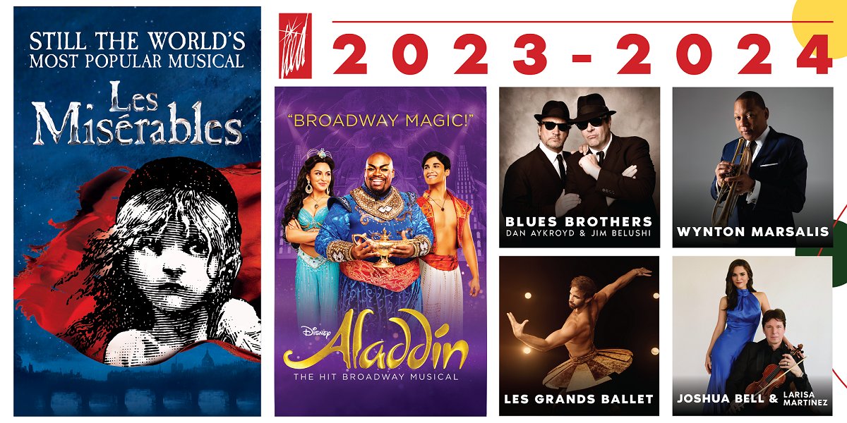 Announcing the 23-24 Lied Center season of music, theater, dance, and more! 30+ spectacular events include The Blues Brothers, Wynton Marsalis, Disney's Aladdin, and so much more. Choose 4+ events to create YOUR perfect season starting May 16 at 11am. liedcenter.org