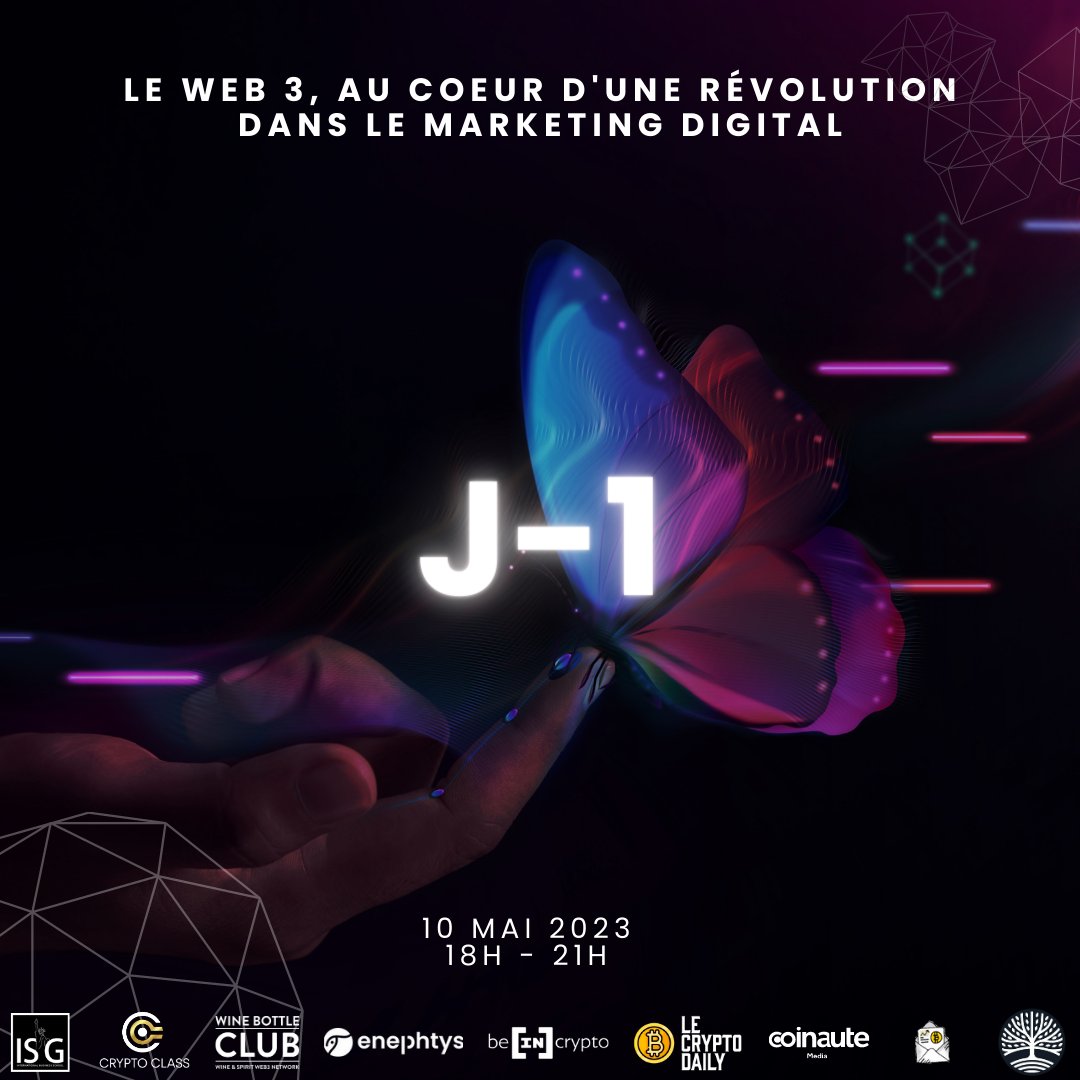 IsgCrypto's tweet image. 🚨 J-1 avant notre événement sur le Web3 et le marketing digital ! Êtes-vous prêts à découvrir les dernières tendances de l'industrie et à élargir votre réseau ?

N'oubliez pas de vous inscrire pour participer : vu.fr/UGTP