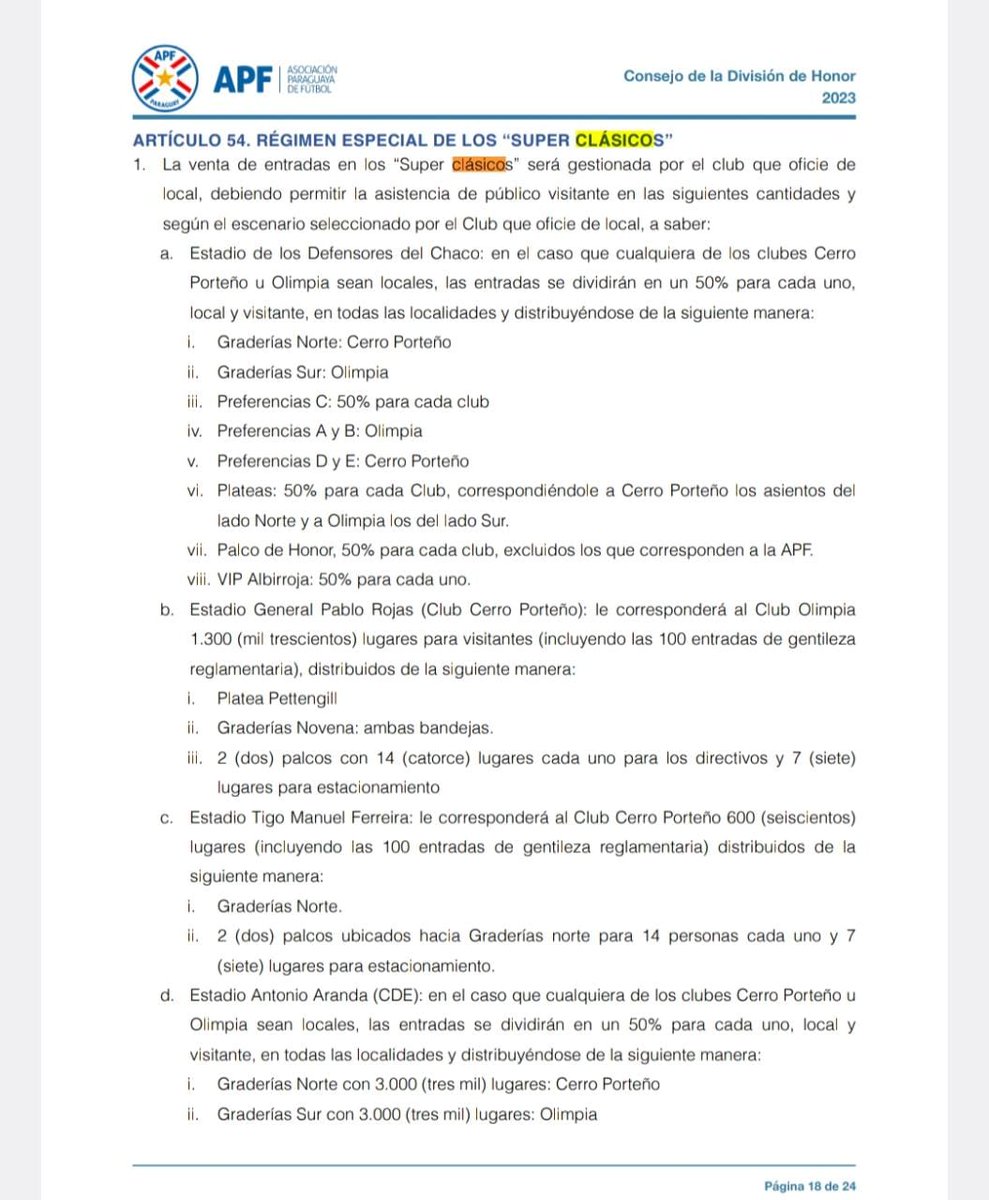 Danymacica's tweet photo. Está REGLAMENTADO por la APF .. corresponde que se les venda 1300 entradas.
👇🏻 https://t.co/ztUgg4VXej