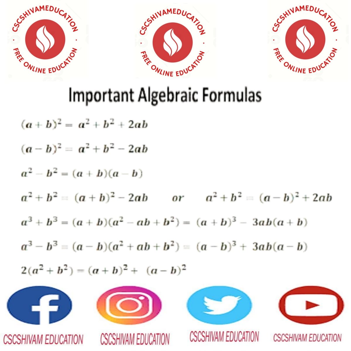 cscshivamedu's tweet photo. Easy mathematics formula #Math #UNFORGIVEN1stWin #ดีเจแมน #Eurovision #وفاه_هند_القحطاني #AdipurushTrailer #ManishKashyap #education #ClassicCorrie https://t.co/PrT4lU20Xr