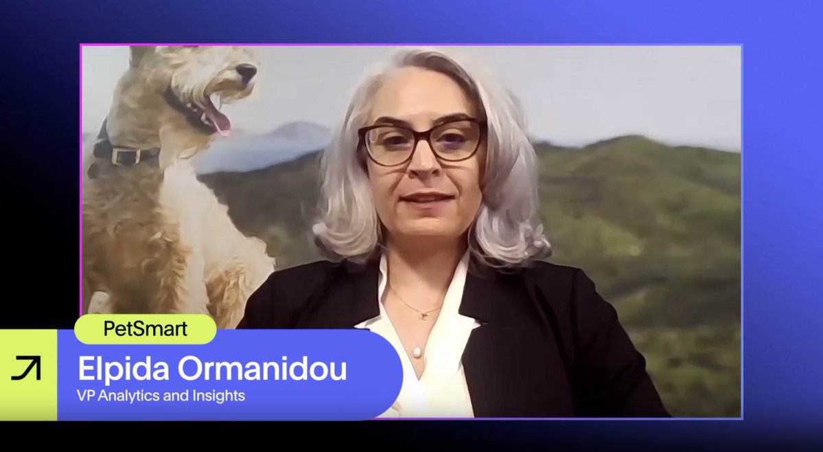thoughtspot's tweet image. Elpida Ormanidu, VP of Analytics and Insights at @PetSmart, joins the #BeyondData23 keynote to discuss the importance and impact of democratizing the data experience #ModernDataExperience