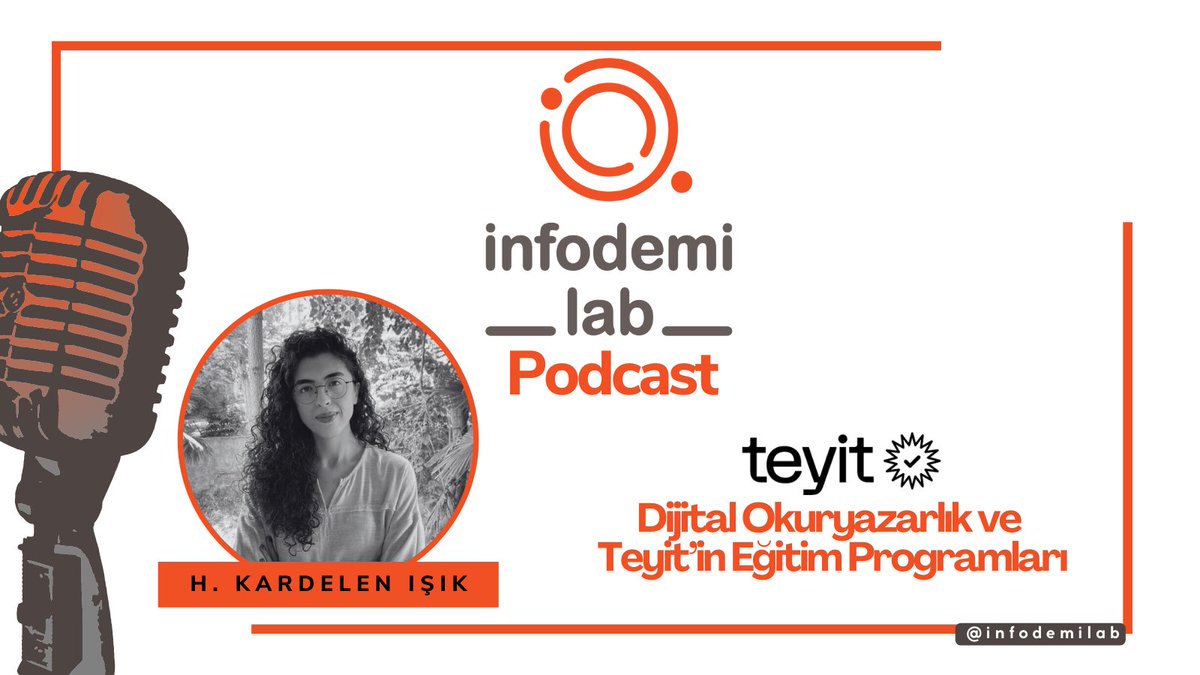 infodemilab's tweet photo. Seçimler yaklaşırken yeni podcast bölümümüzde @teyitorg'un Eğitim Programları Sorumlusu @isikkardelen ile Kampüste Teyitli Bilgi'yi ve dijital okuryazarlığın önemi'ni konuştuk.

Sohbetimizi linkten dinleyebilirsiniz.
https://t.co/2AipTRtf0g https://t.co/AxrgHLS9Zp