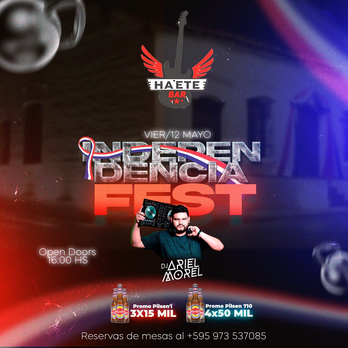 Ha_etebar's tweet photo. Tenés pocos días para hacer tu reserva🤩
Ven a celebrar con nosotros la Fiesta Patria.🇵🇾
Contactos al WhatsApp 📲 0973 537 085
Aceptamos todo medio de pago 💵💳 https://t.co/QIxZIF3itS