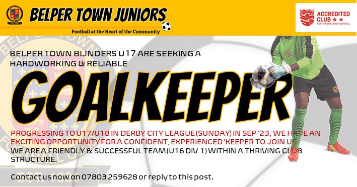 BelperTownJuniorsFC (@belpertownjnrs) on Twitter photo 