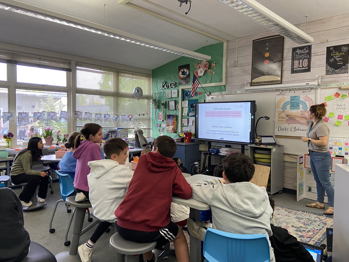 asminn01's tweet photo. The conversation amongst students was deep when the internet ban scenario was presented. Creating critical thinkers! Thank you @Inquiredlearn  for creating such inquiry based, engaging lessons to spark excitement. @BVBockser @WalnutCreekSD @BuenaVistaWCSD https://t.co/263cqs62F1