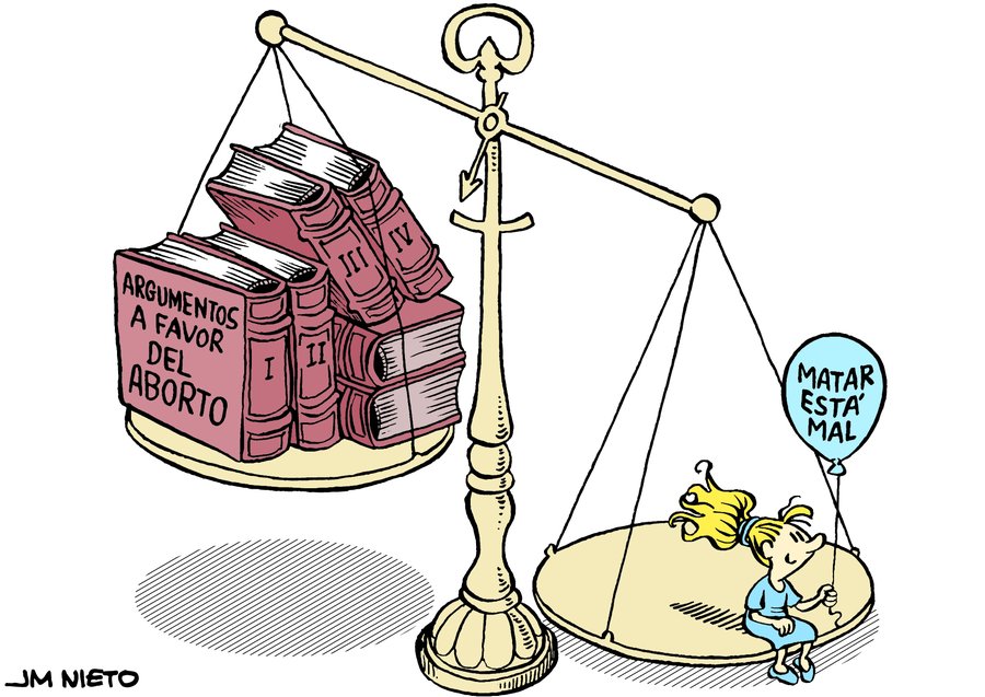 ObispoMunilla's tweet photo. Esta viñeta tan sencilla (¡que no simplista!) de @HUMORJMNIETO es suficiente para responder a la ideología de la cultura de la muerte disfrazada de argumentario jurídico legalista...
#Aborto https://t.co/AkGWxNNyMW