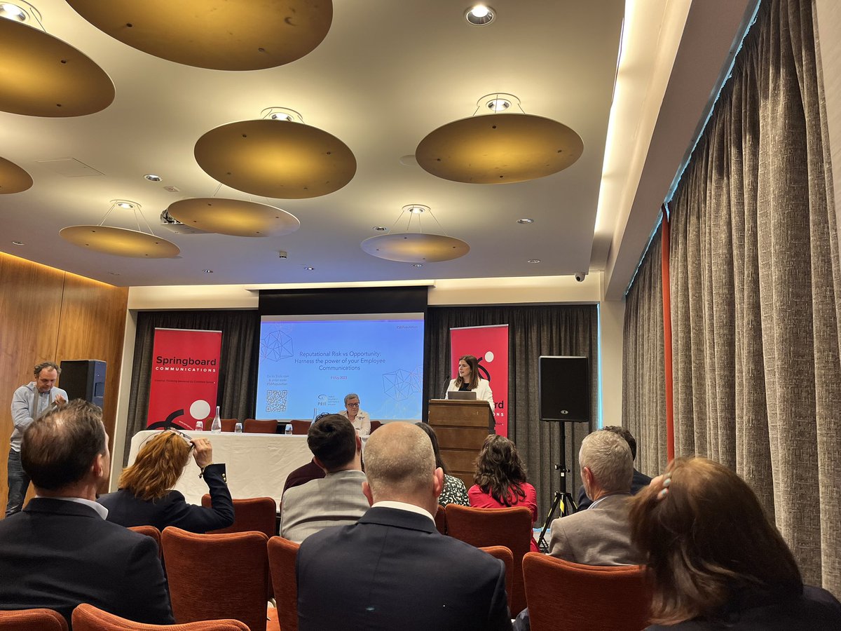NiamhMurphyETC's tweet photo. Looking forward to tonights @PRII_ie event in Cork @ClaytonCork - insights on Reputational risk and employee communications. Well done @Susie_Horgan @SpringboardCom for organising #SBReputation #prii https://t.co/M4lKDkGuvM