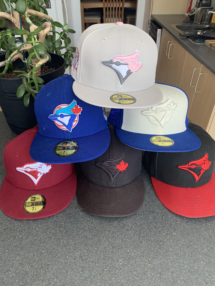 JCLilwall's tweet photo. @BlueJays @NewEraCap @NewEraCanada Top middle and Bottom right are most frequently worn but they are all loved equally. https://t.co/siyUPM5sk5