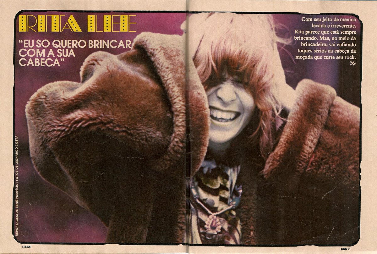 capasderevistas's tweet photo. Rita Lee "eu só quero brincar com a sua cabeça" #1975 https://t.co/ypuhkKEpPF