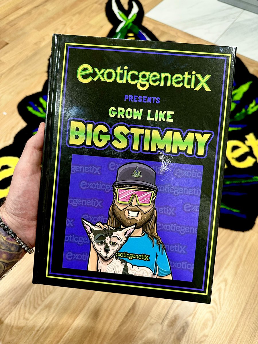 exoticgenetix's tweet photo. It’s been a long time in the making but she’s finally here! The Grow Like Big Stimmy hard copy book baby!!! I’m constantly being asked bow and when I do things in the garden, so I decided to write a simple and easy to read book of tips and tricks to help you out on your journeys! Although this doesn’t cover every last thing in the life of your grows, this little diddy will help you take your garden game to the next level! Watch for the release later this month with a wicked bundle on https://t.co/ftuG1jaQqq!!! 🤙🏼🤙🏼🤙🏼 #exoticgenetix #storytimewithstimmy #itsalifestyle