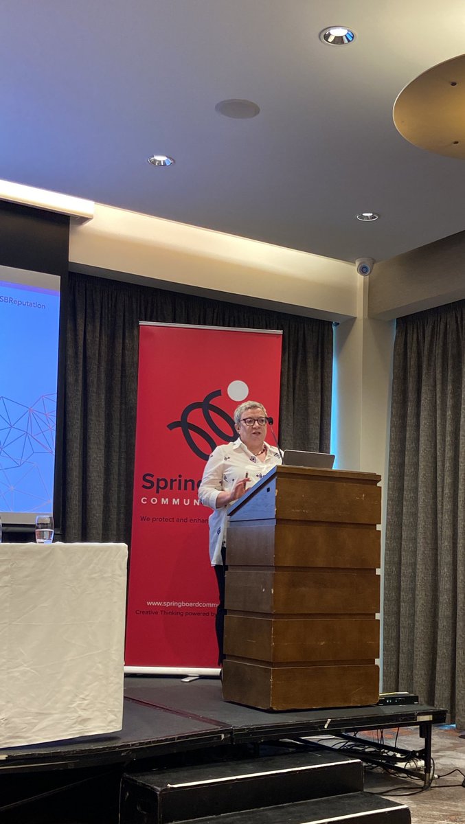 SpringboardCom's tweet photo. Dr Martina Byrne, CEO of @PRII_ie is now speaking to attendees on how there has been an uplift in internal comms in a post pandemic world, but there is still a lot that needs to be done.
#SBReputation #InternalComms https://t.co/wx2SjS2Vi8