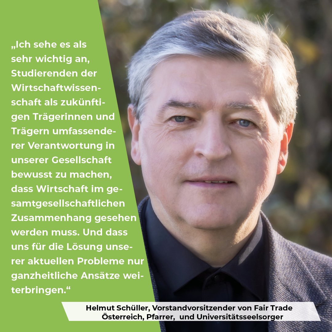 wu_wupol's tweet photo. Gerade Wirtschaftsstudierende müssen sich zukünftig mit ganzheitlichen Lösungsansätzen beschäftigen, sagt Helmut Schüller, Vorstandsvorsitzender von @FAIRTRADE_AT und Universitätsseelsorger.
WUPOL schafft dafür Raum!
#wirtschaft #umwelt #politik #wuwien https://t.co/WIhBHIpfA9