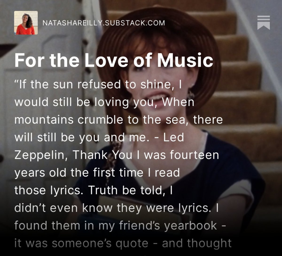 natashadoodle's tweet photo. From Led Zeppelin's Thank You and U2's One to Cyndy Lauper's I Drove All Night, I celebrate the magic of connection and shared humanity we find in music. What's your favorite song?
https://t.co/HhGp5lKNlS 

#music #U2 #joy #connection #Johnhughes https://t.co/FNyK9QZV8Z
