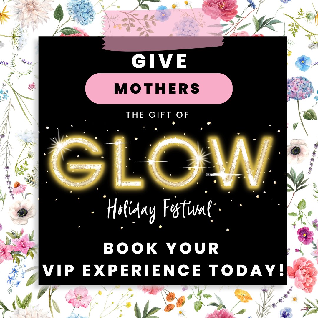 Happy Mother's Day from Glow! GLOW 2023 is officially happening, so treat your mamas to an extra special something this holiday season! 

Book your group tickets, private event space, and catering today!
glowholiday.com/parties-events