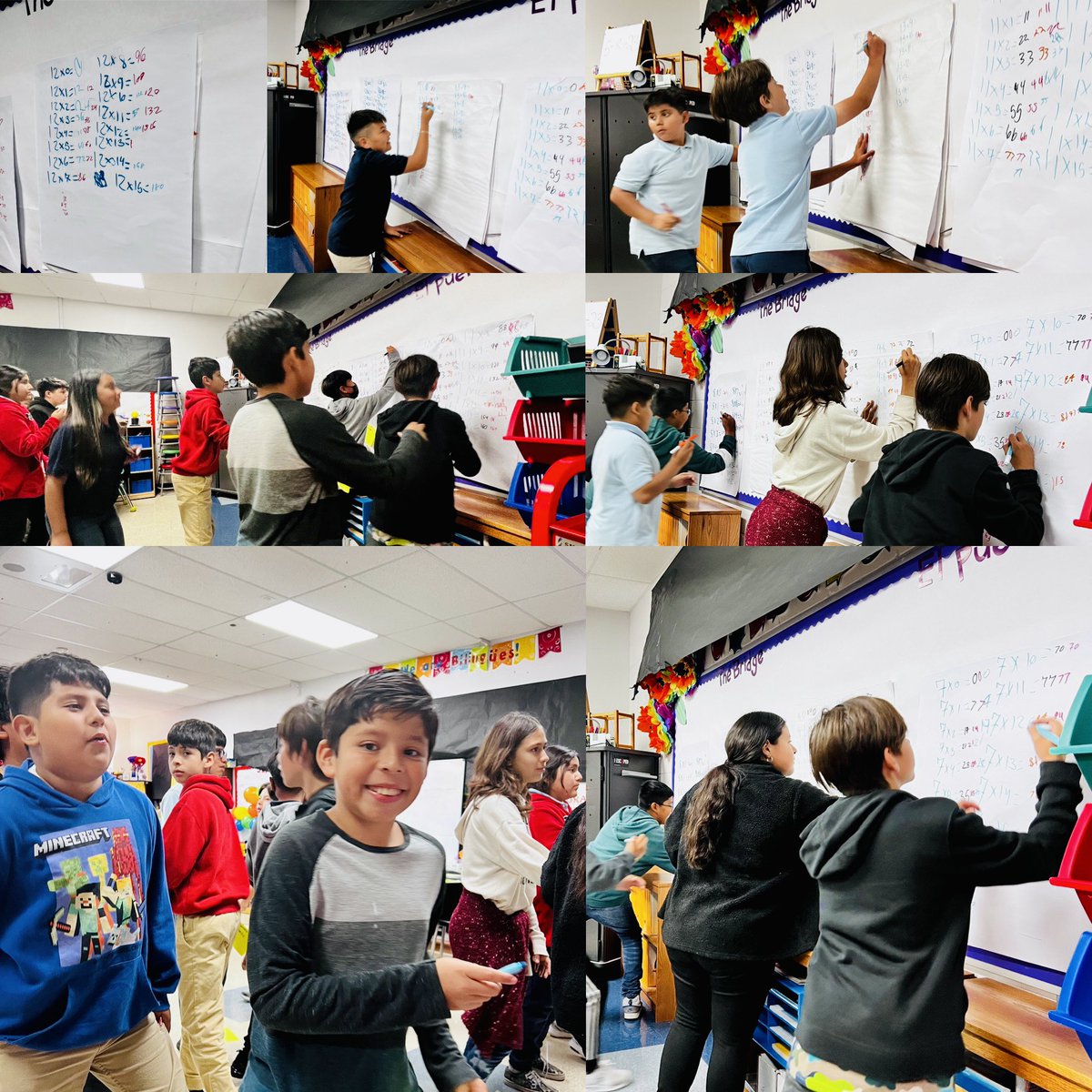 This was fun! Kids had 1 minute to complete all multiplication facts on their chart! Just trying to keep them busy and moving. @JHoustonElem #moremathmoremoney #AISDElementary #AISDmultilingual #AISDjoy