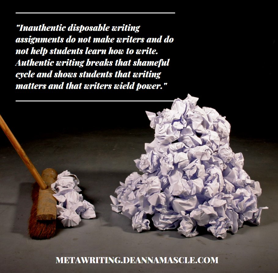 deannamascle's tweet image. Actual student reflection:
The human connection is a complex thing, but it can make your writing stronger. My future goal as a writer is to use human connection and understanding to build stronger essays.

#micdrop #teacherwin

buff.ly/3yejbOs
