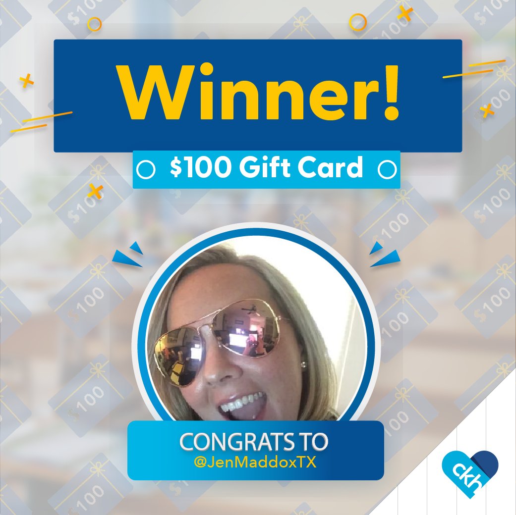 iheartckh's tweet photo. Today’s gift card winner is... @JenMaddoxTX! Congratulations! 

If you didn’t win today, that’s okay! There are still three more chances to win this week as we celebrate teachers! https://t.co/JlgWBspDhA