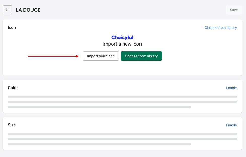 choicyful's tweet photo. Missing an icon among our +1m5 icons list from our library? 

Not a problem, you just have to download the icon you want from any icon provider website like @nounproject and host it in @Choicyful https://t.co/d8yi9sopwT