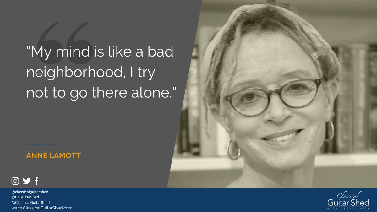 Playing those mind games a music practice is a great way to create internal drama, but we don't have to go that route. 

#tuesdayquotes #classicalguitarshed #classicalguitar #GuitarLessons #GuitarBasics #GuitarMastery #PracticeMakesPerfect #MusicEducation #AnneLamott