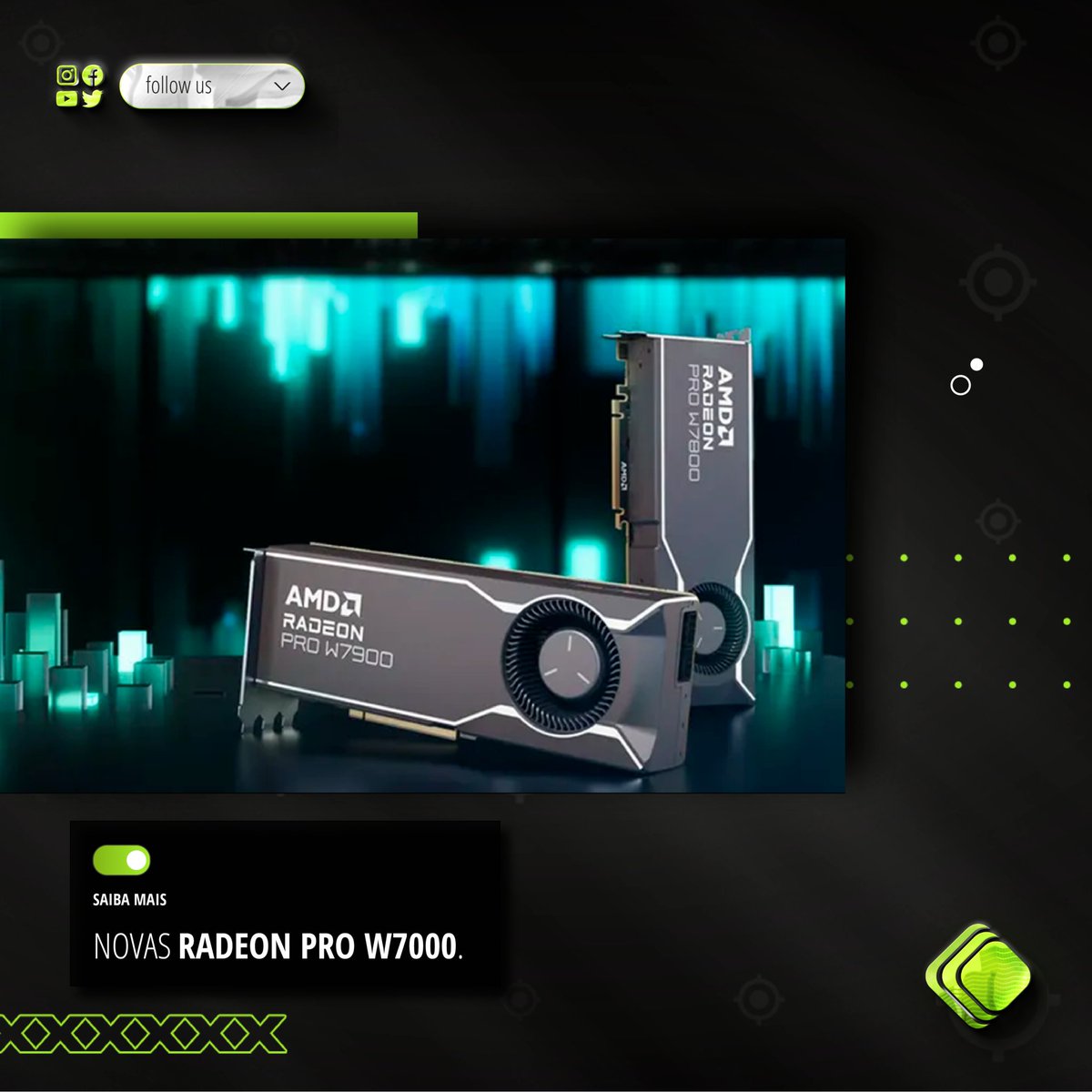 gamingfps_'s tweet photo. As novas Radeon PRO prometem oferecer o melhor custo-benefício do segmento. As novas placas gráficas são projetadas para profissionais criar e trabalhar com modelos de alto polígono sem problemas, fornecendo uma fidelidade de imagem incrível e precisão de cores. https://t.co/P1cqtHDPuA