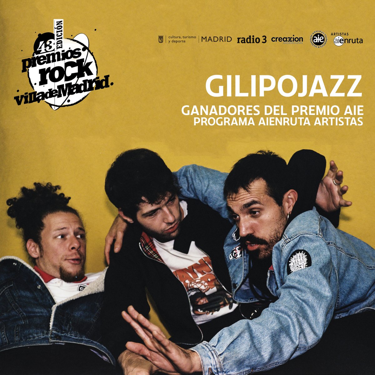 Los #Gilipojazz ganadores del <a href="/RockVillaMadrid/">PREMIOS ROCK VILLA DE MADRID</a>  al premio <a href="/aieartistas/">AIE Soc. de Artistas</a> dotado con su participación en el programa AIEnRuta Artistas 🤘🍻
