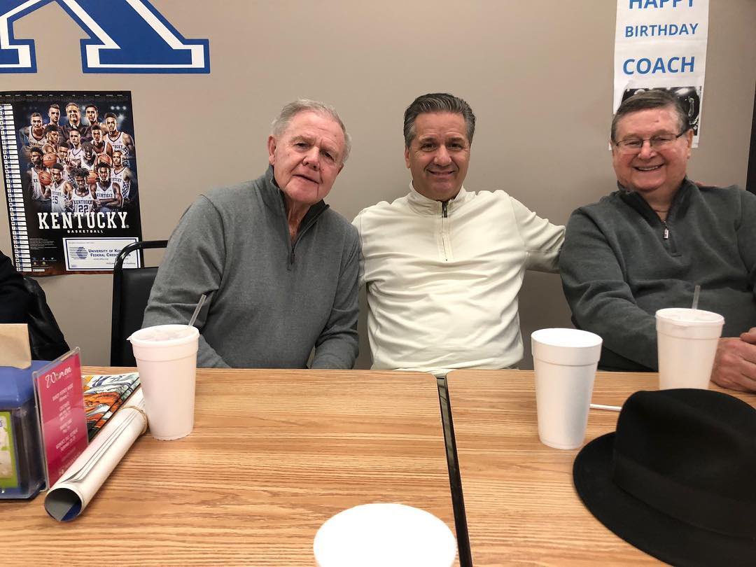 CoachCalArk's tweet photo. Denny Crum was truly a Hall of Famer. He was kind, had a great sense of humor but make no mistake about it, he was a competitor who wanted to win every game. My heart goes out to Susan and his family and friends. We lost another legend in our state today. Rest in peace, my friend https://t.co/Ncmib5EZQa