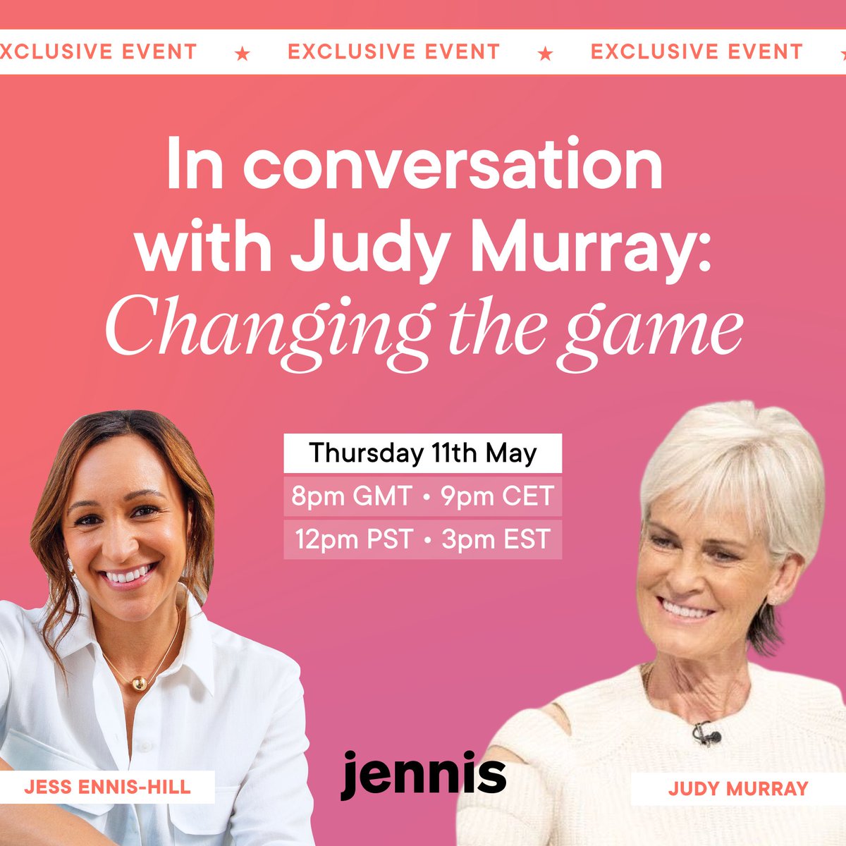 Join me and @JudyMurray for this exclusive conversation bit.ly/4250Orj #tennis #womeninsport