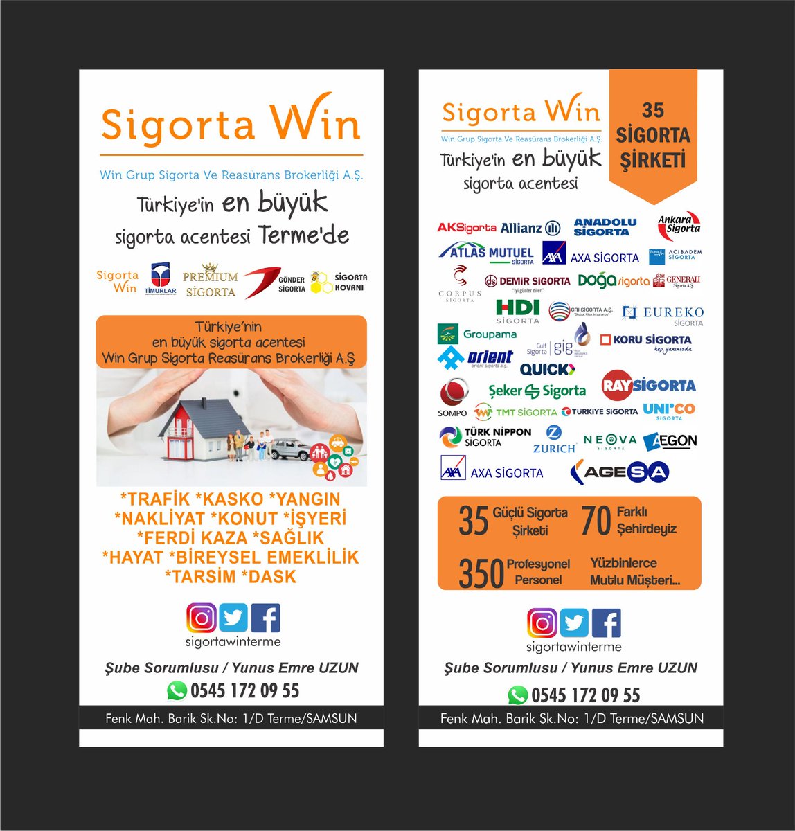 SigortaWinTerme's tweet photo. #SigortaWin
#SigortaWinTerme
#TrafikSigortası
#Kasko
#YangınSigortası
#NakliyatSigortası
#KonutSigortası
#İşYeriSigortası
#FerdiKaza
#SağlıkSigortası
#HayatSigortası
#BireyselEmeklilik
#Dask
#Tarsim
#Terme
#Samsun https://t.co/4o6pbeYpVx