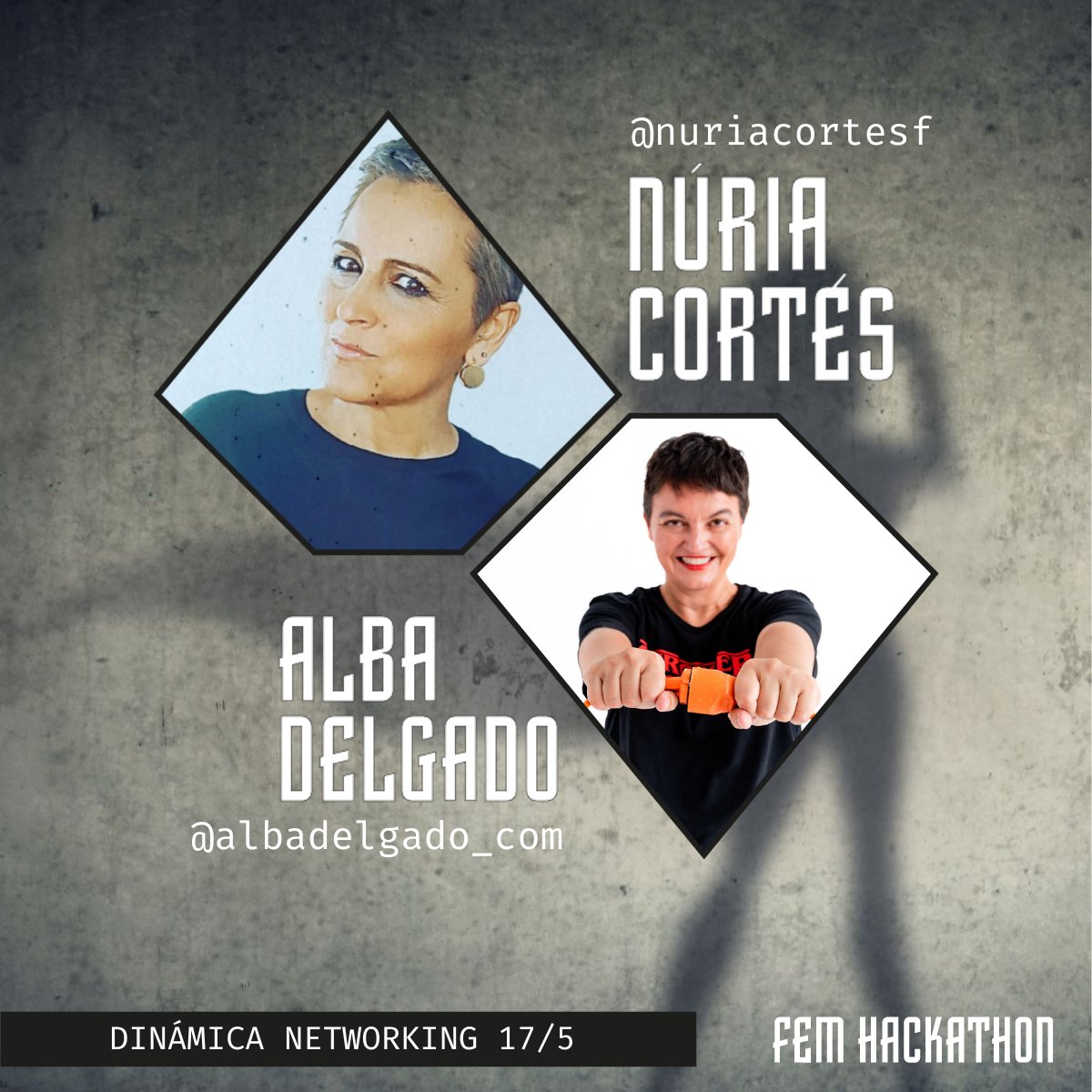 «Hacer networking no es soltar tu pitch y salir corriendo»

El #17mayo Núria Cortés nos enseñará como hacer #networking para construir relaciones, no para conocer a mucha gente.

Vente a la dinámica y al speed networking que hemos preparado

👉Apúntate en femhackathon.com