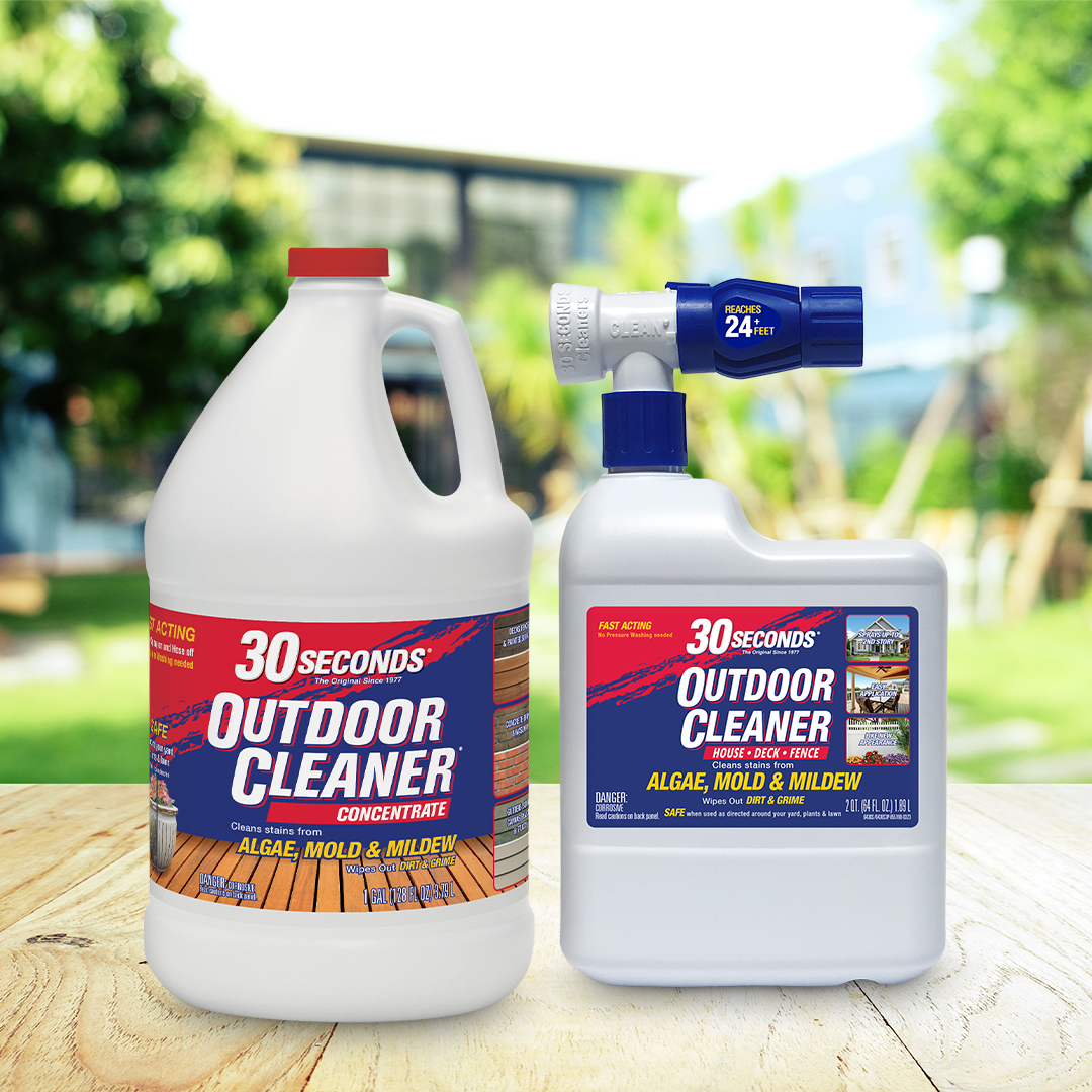 Springtime is the best time to spruce up your yard! Be sure to grab some Outdoor Cleaner to help wash away those pesky stains on your siding or patio! Shop now at bit.ly/3LQsUzs