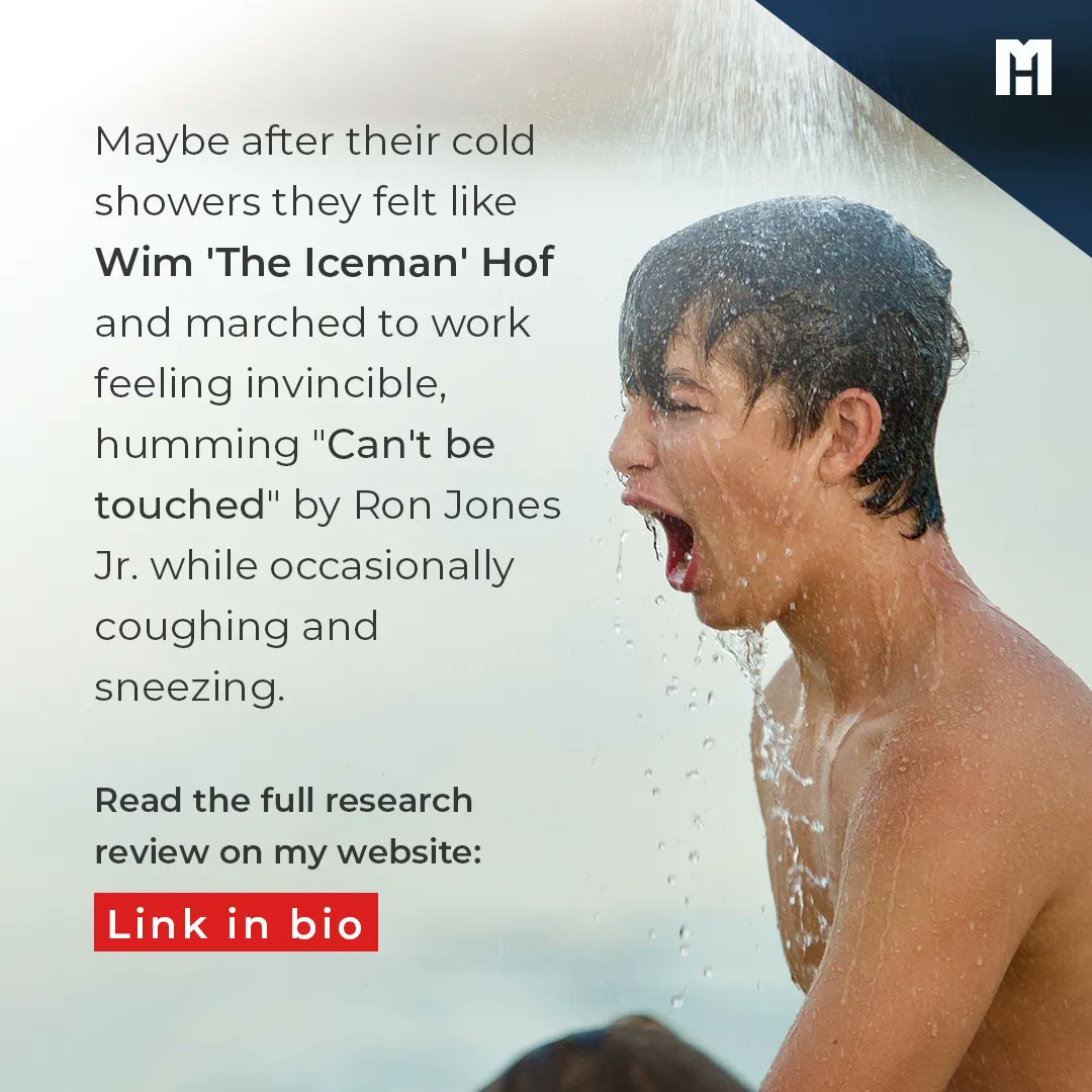 Are cold showers good for your health? Let's look at the research.

Read the full research review on my website: mennohenselmans.com/cold-showers-h…

#cryotherapy #coldplunge #coldshower #coldshowers #wimhofmethod #joerogan