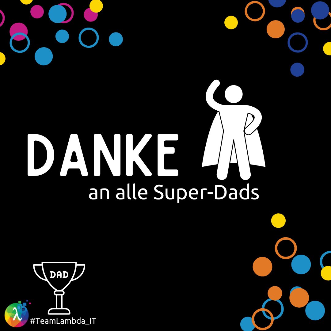 Danke...
🍀 für ein offenes Ohr
🍀 für Durchhaltevermögen
🍀 für eine Vorbildfunktion
🍀 für Legotürme
🍀 für Stärke
🍀 für Zufluchtsorte
Wofür möchtest du heute deinen Liebsten danke sagen?

#Vatertag #TeamLambda_IT #einfachMalDankeSagen #PapaIstDerBeste