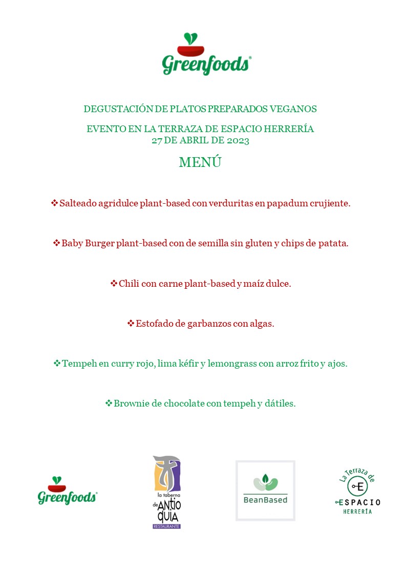 GreenfoodsN's tweet photo. Y este fue nuestro menú. https://t.co/VzddeM0lbm