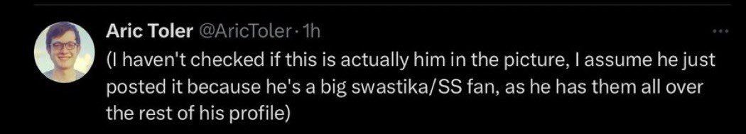 greg_price11's tweet photo. A guy who works for Bellingcat, literally works hand in glove with the CIA, wants us to believe that a Mexican guy who just committed a mass shooting posted on a Russian social media site nobody's ever heard of about being a Nazi and being inspired by @libsoftiktok and random @Timcast episodes and doesn't even know if it's actually him.

This is the biggest Deep State psyop I have ever seen in my life.