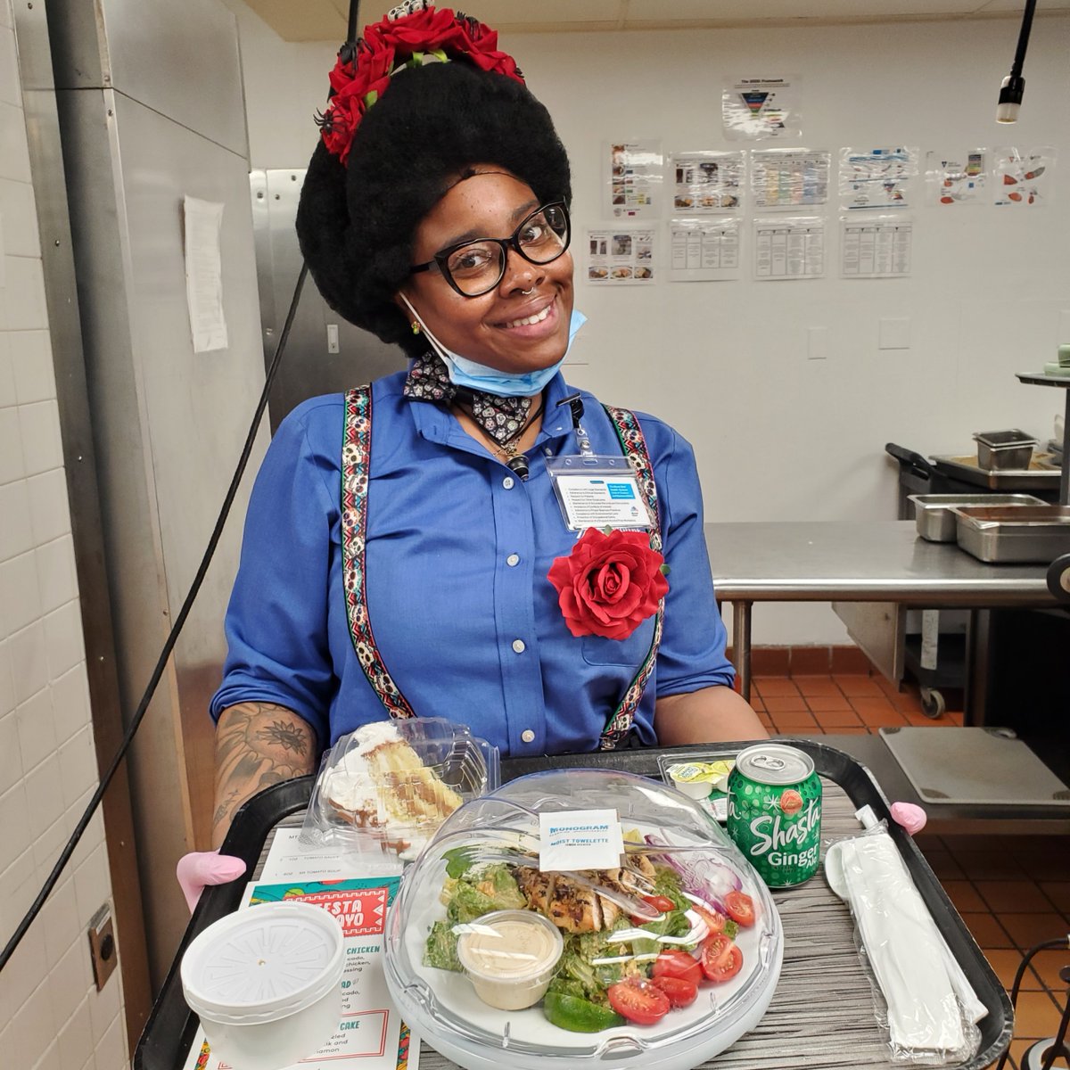 Our patients are very special to all of us—especially to the Food and Nutrition team. Last Friday, the team celebrated Cinco De Mayo with a special menu for them to enjoy! This year's menu featured a street corn salad and a Tres Leche Bundt cake for dessert. It was delicious! 🎉