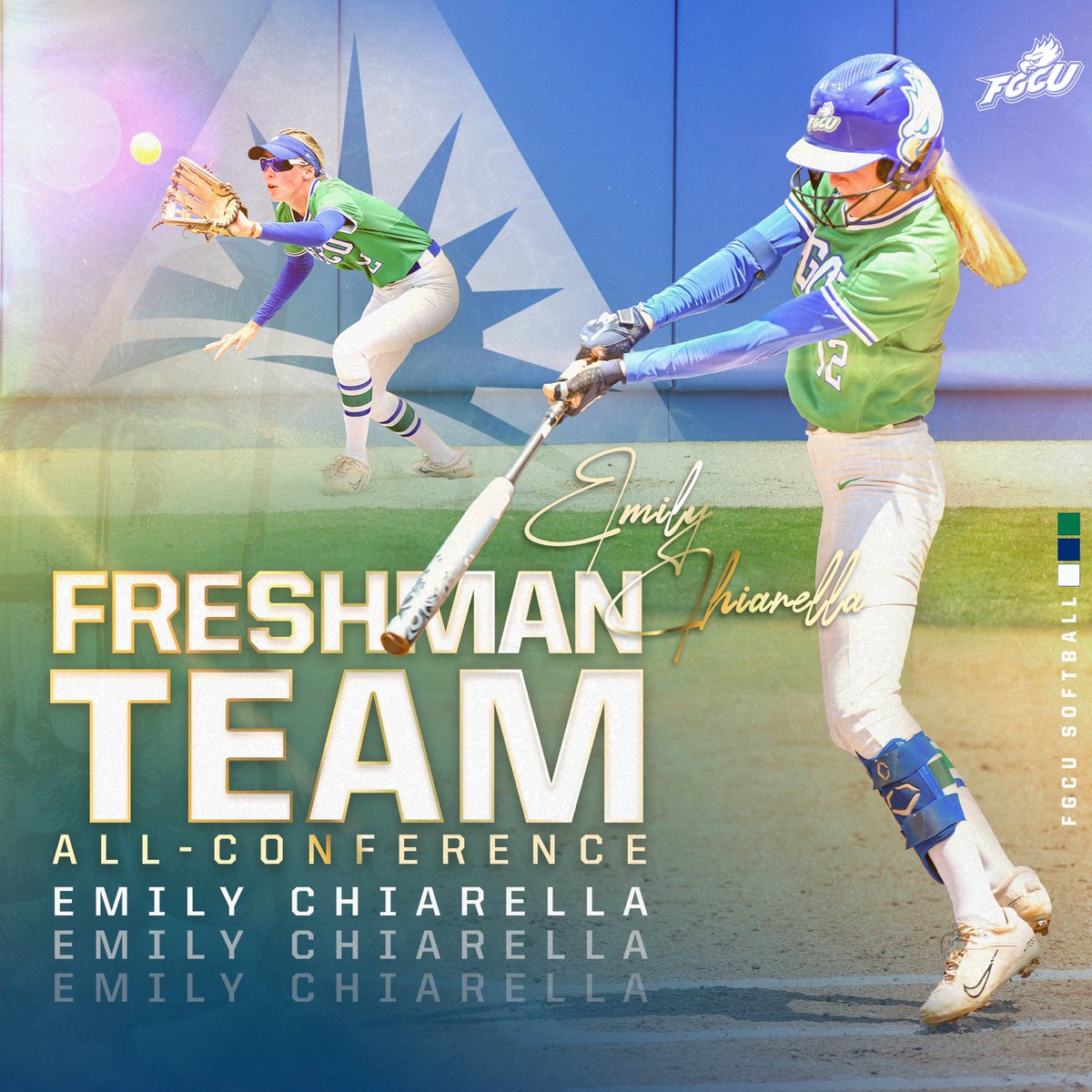 𝗔𝗦𝗨𝗡 𝗙𝗿𝗲𝘀𝗵𝗺𝗮𝗻 𝗧𝗲𝗮𝗺 (OF)

✔️ leads all Eagles in batting avg. (.319)
✔️ second in hits
✔️ fourth in RBIs
✔️ 23 stolen bases (5th in ASUN, 52nd nationally)

#WingsUp🤙🦅🥎