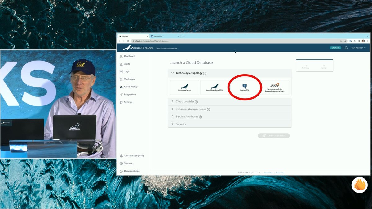 alejandro_du's tweet image. #PostgreSQL on @MariaDB #SkySQL 🤯 presented at #OpenWorks23 by Curt Kolovson, #MariaDB-er and one of the original developers of PostgreSQL
Join us! 👉openworks.mariadb.com