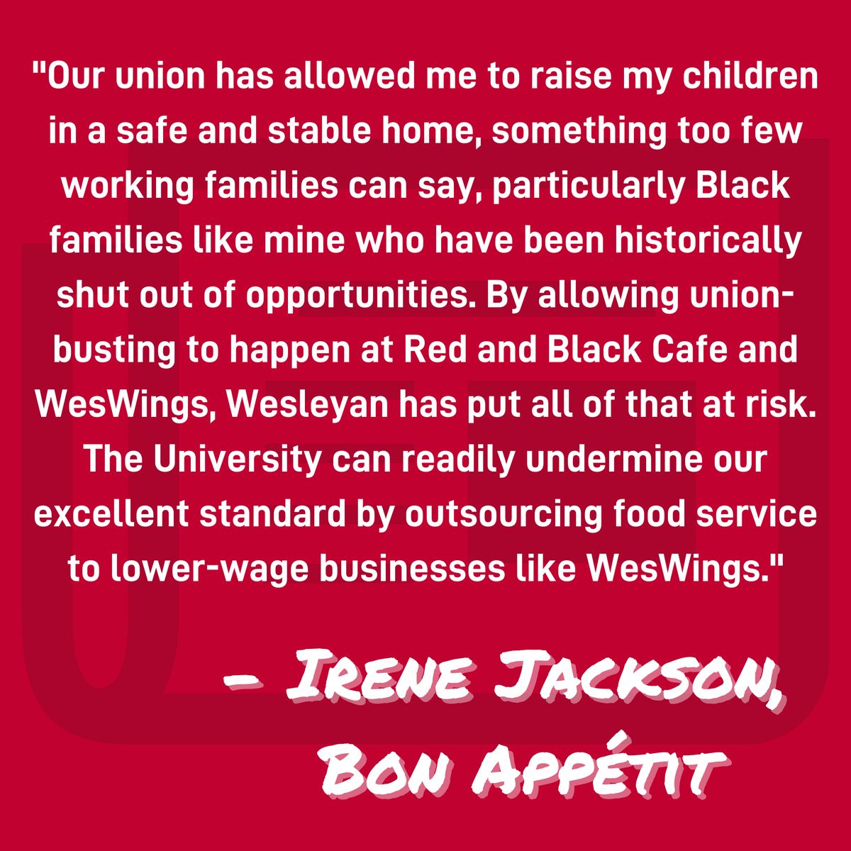 Hear from Rory and Irene about why we need 100% union food service at Wesleyan - follow this link to read more! wesleyanargus.com/2023/05/09/we-…